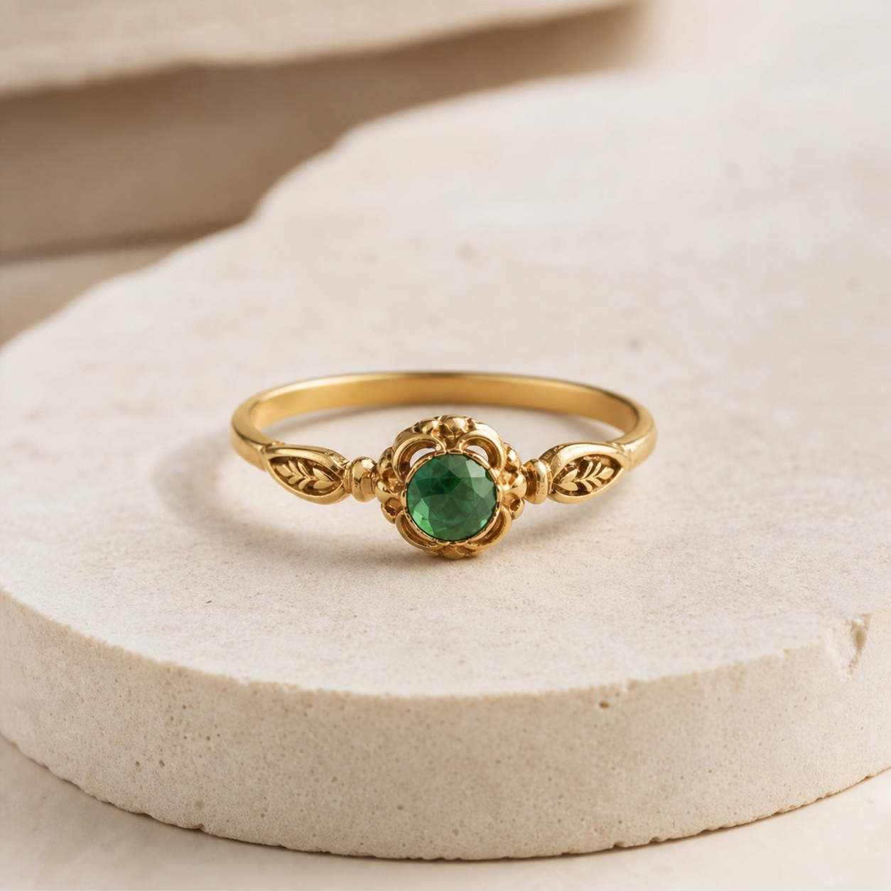 Anillo Esmeralda Antiguo